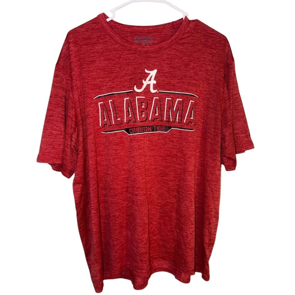 Champion Alabama Crimson Tide Mens XL Red Heathered Athletic T-Shirt NCAA Bama